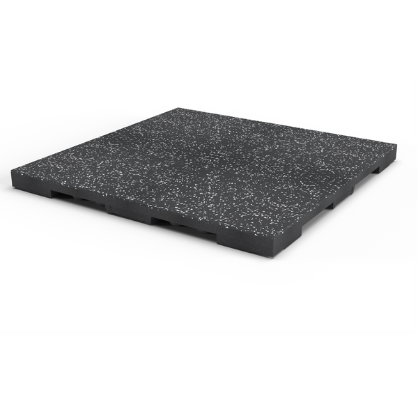 30mm White Fleck Adhesive Free Interlocking Gym Tile (InstaFloor)