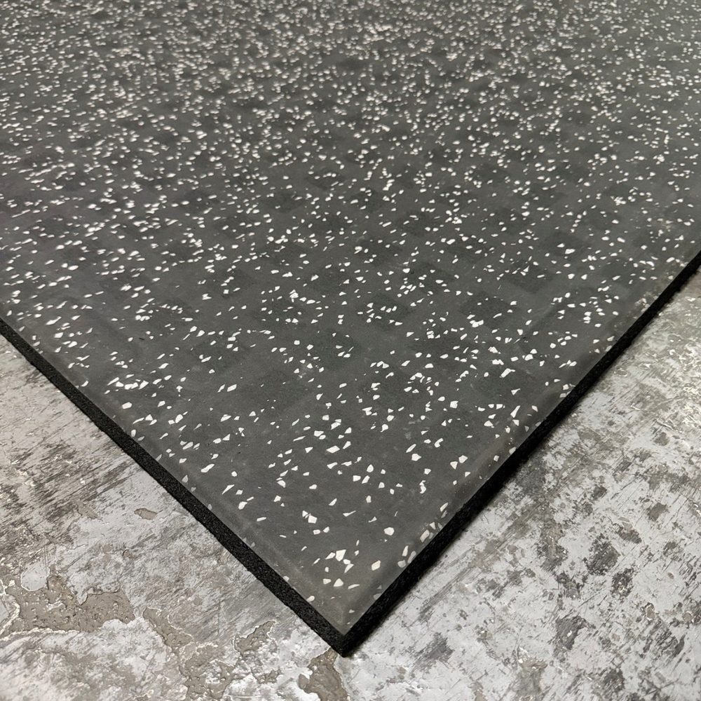 1000*1000*30mm Black with EPDM Fleck Interlocking Tiles